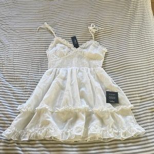 NWT lulus white babydoll dress
